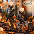 Vardroqi™ Ravenwick Vintage Halloween Candle Holder – Gothic Antique-Style Decorative Candlestick for Mantel, Dining Table & Holiday Display